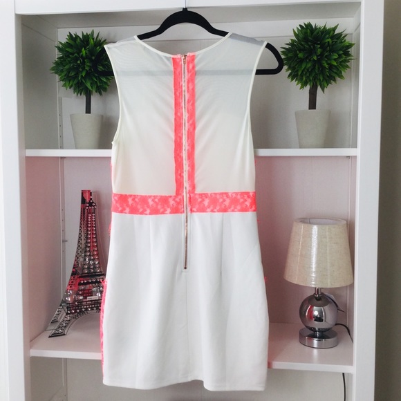 Ark & Co. Neon Pink/White Mini Dress - Picture 5 of 7